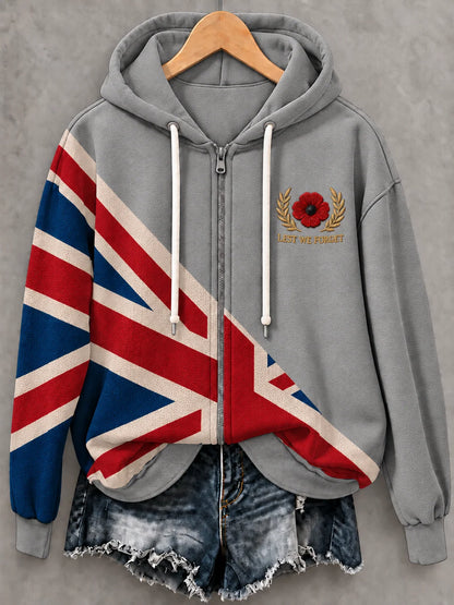Women's Remembrance Day Zip-Up Hoodie