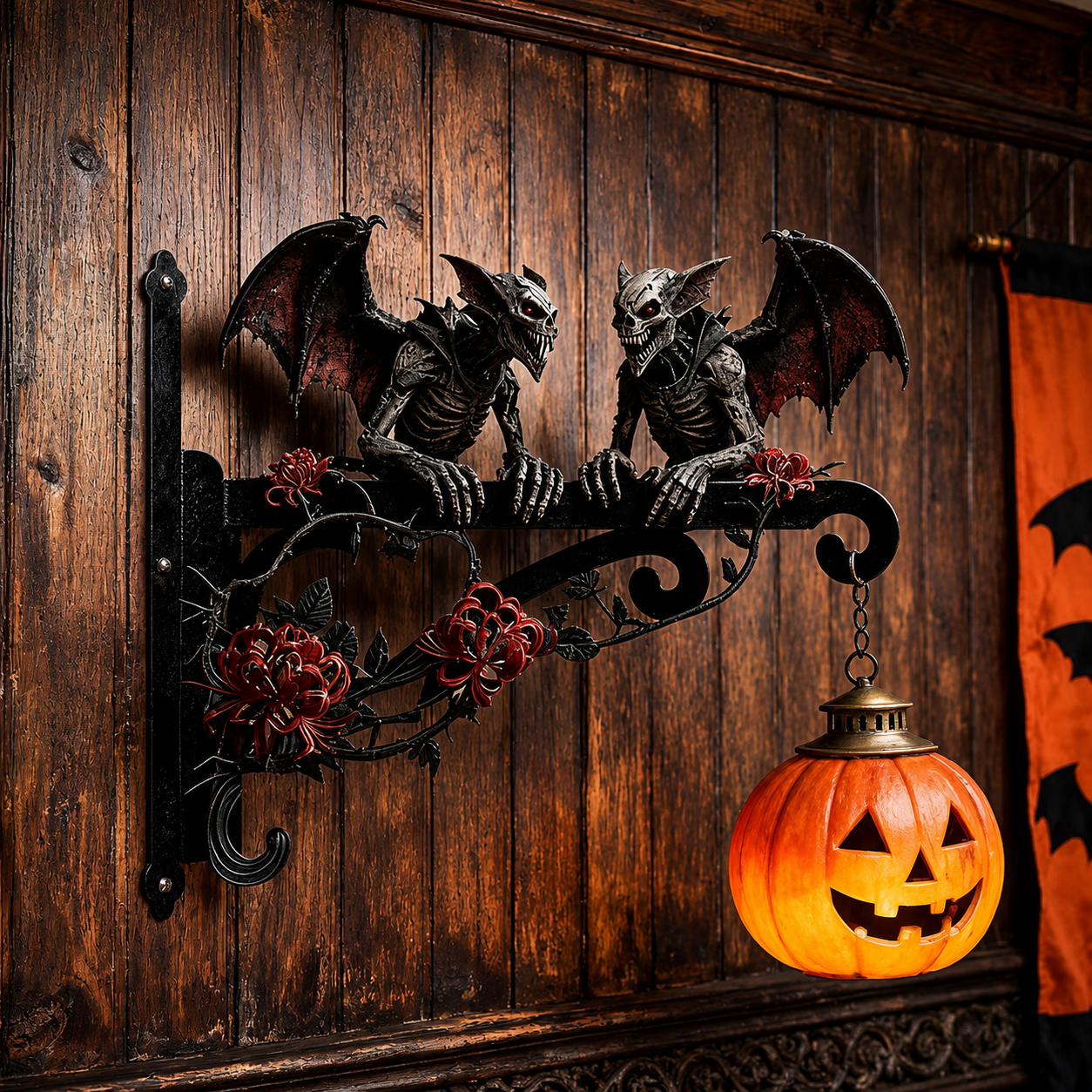 Halloween Decorative Wall Hook - Spooky Outdoor Metal Hanger For Porch & Garden Decor
