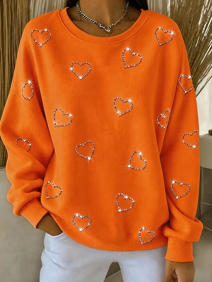 Women's Casual Printed Long-Sleeve Sweatshirt