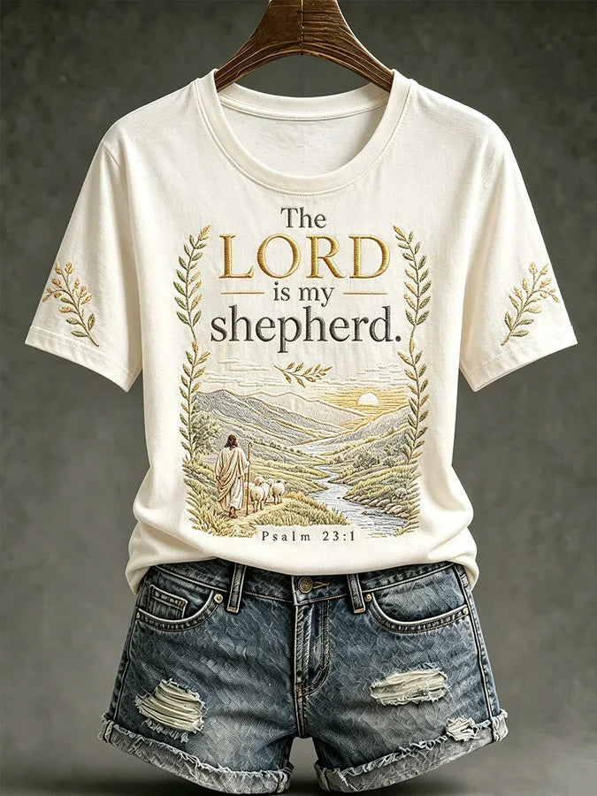 Women's Faith-Themed Pattern Printed Causal short-sleeved T-shirt