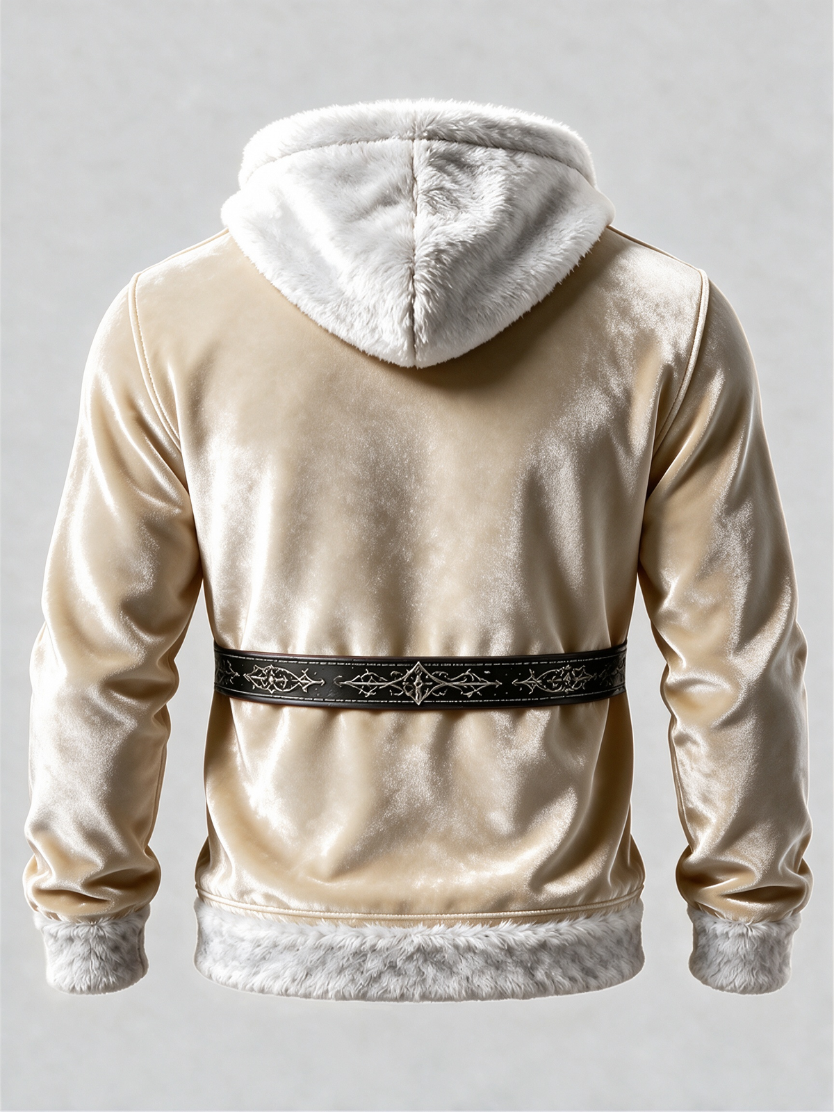 Christmas Vintage Santa Claus Suit Look Kangaroo-Pocket Hoodie Sweatshirt