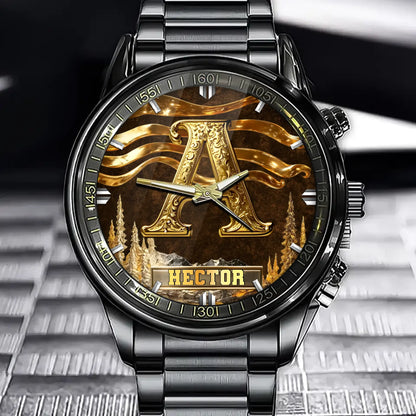 Custom Monogram Watch - Personalized Gifts For Men & Women - Your Initial, Your Signature