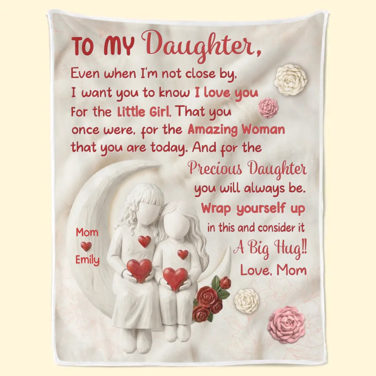Custom Blanket - Personalized Birthday Gifts For Daughter - Wrapped In Love Everyday Always