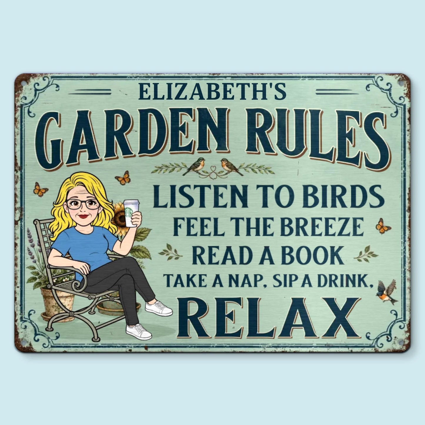Custom Home Decor Metal Sign - Personalized  Birthday Garden Gifts For Gardeners - In My Garden Era