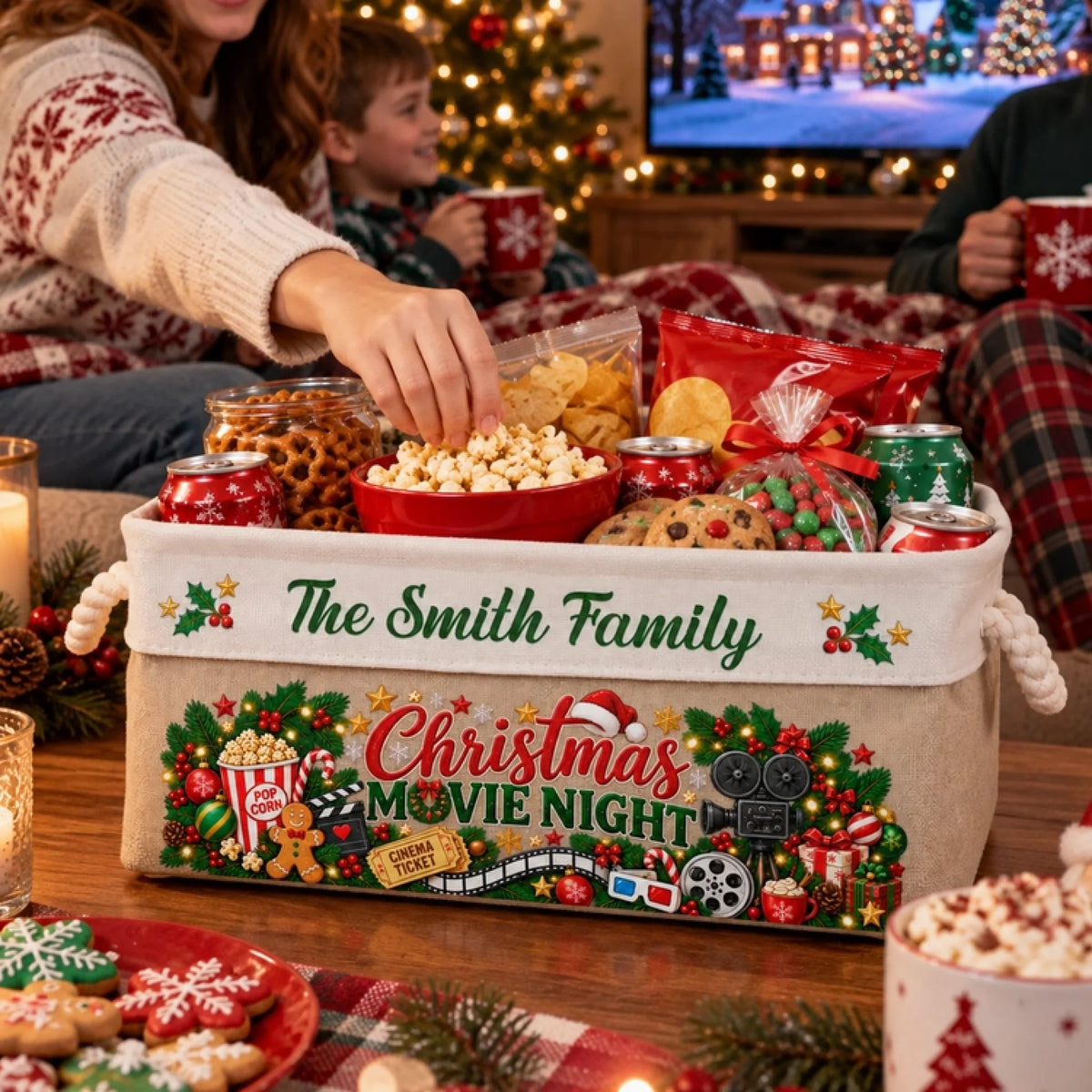 Christmas-Movie-Night-Basket-Supplies-Snack-Storage-Basket-With-Handles-Personalized-Storage-Basket- (2)
