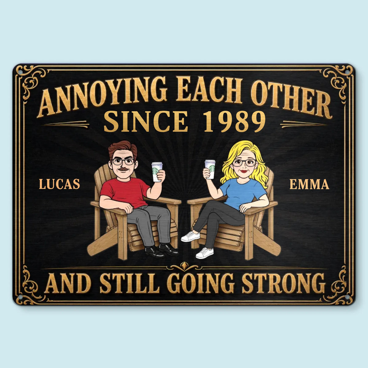 Personalized Home Decor Metal Sign - Gifts For Campers Couple - Love Is The Greatest Adventure