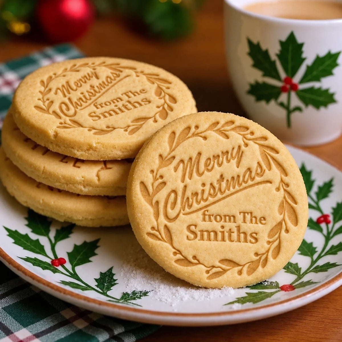 Personalized Family Name Merry Christmas Cookie Stamp_yyth