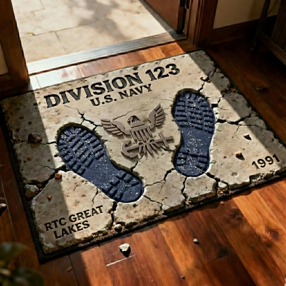 Custom Veteran Legacy Doormat - Personalized Branch & Unit Gift - Walk ...
