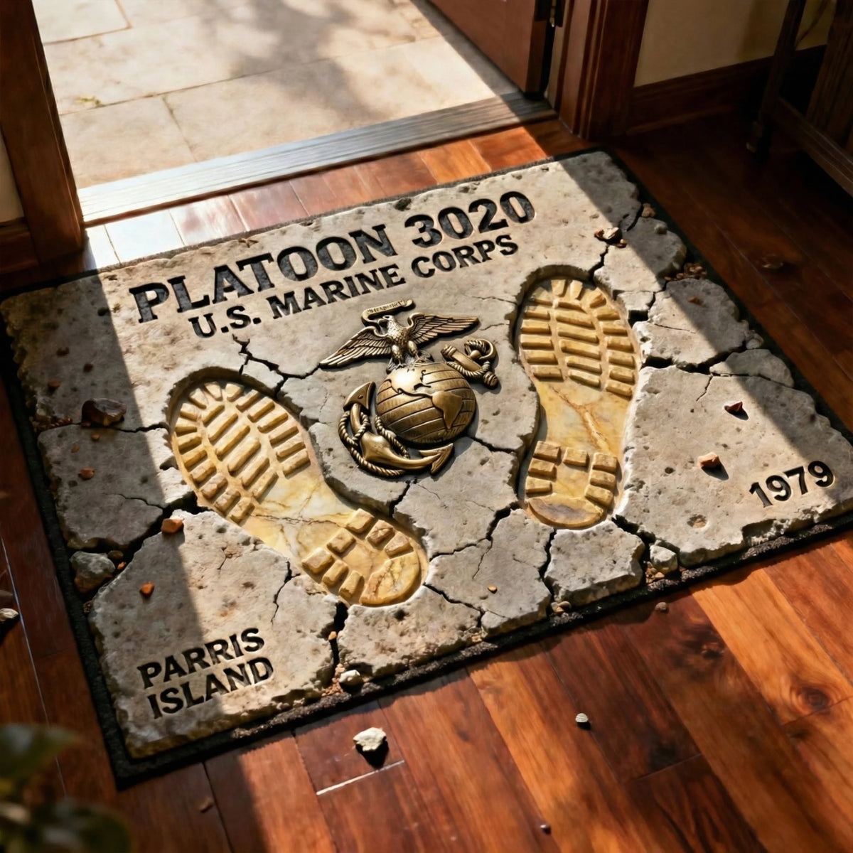 Custom Veteran Legacy Doormat - Personalized Branch & Unit Gift - Walk ...