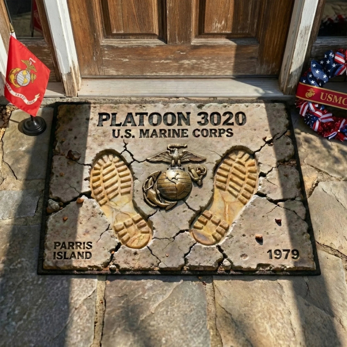 Custom Veteran Legacy Doormat - Personalized Branch & Unit Gift - Walk ...