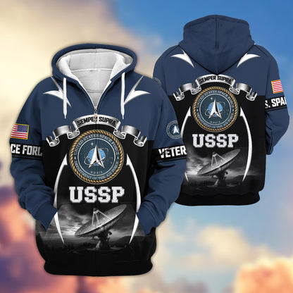 Premium US Veterans Zip Up Hoodie ATTN150821, Gifts For US Veterans, Gifts On Father's Day, Veterans Day.
