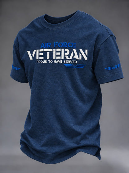 Men's Air Force Print Casual T-shirt