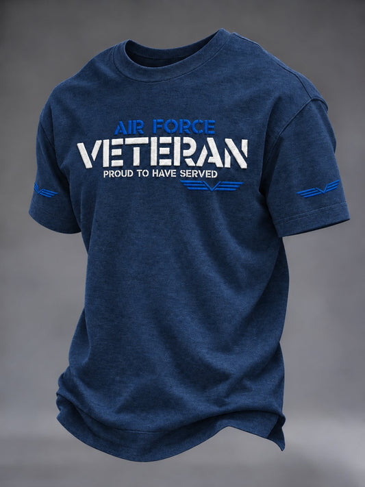 Men's Air Force Print Casual T-shirt