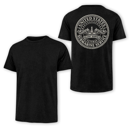 Silent Service Veteran Silver Dolphins Classic Tee