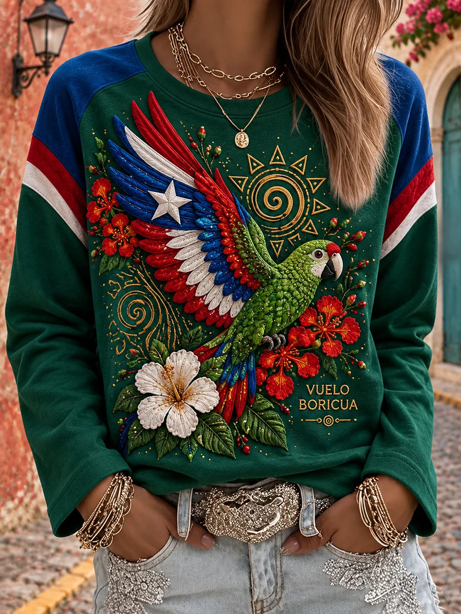 Women's Puerto Rico Art Printed T-shirt