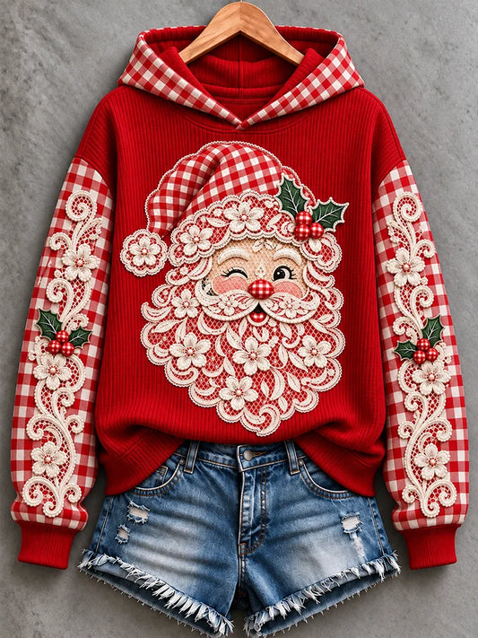 Women's Casual Printed Hooded Sweatshirt