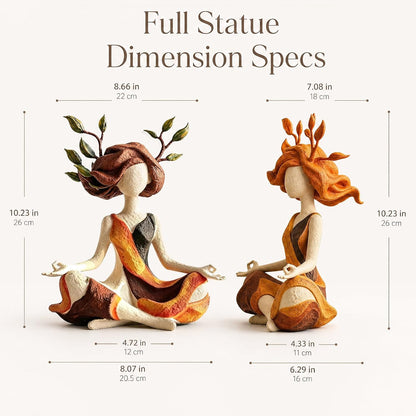 Serenity Growth Meditation Figurine – Crescent Moon Goddess Decor