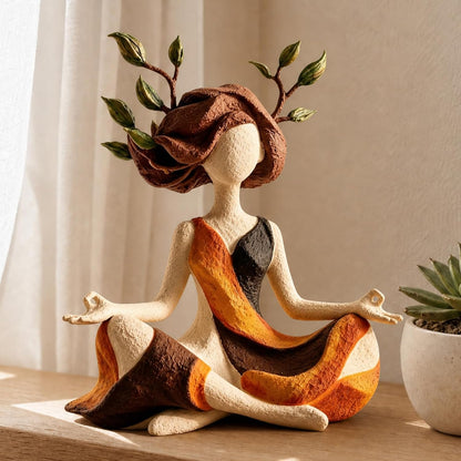 Serenity Growth Meditation Figurine – Crescent Moon Goddess Decor