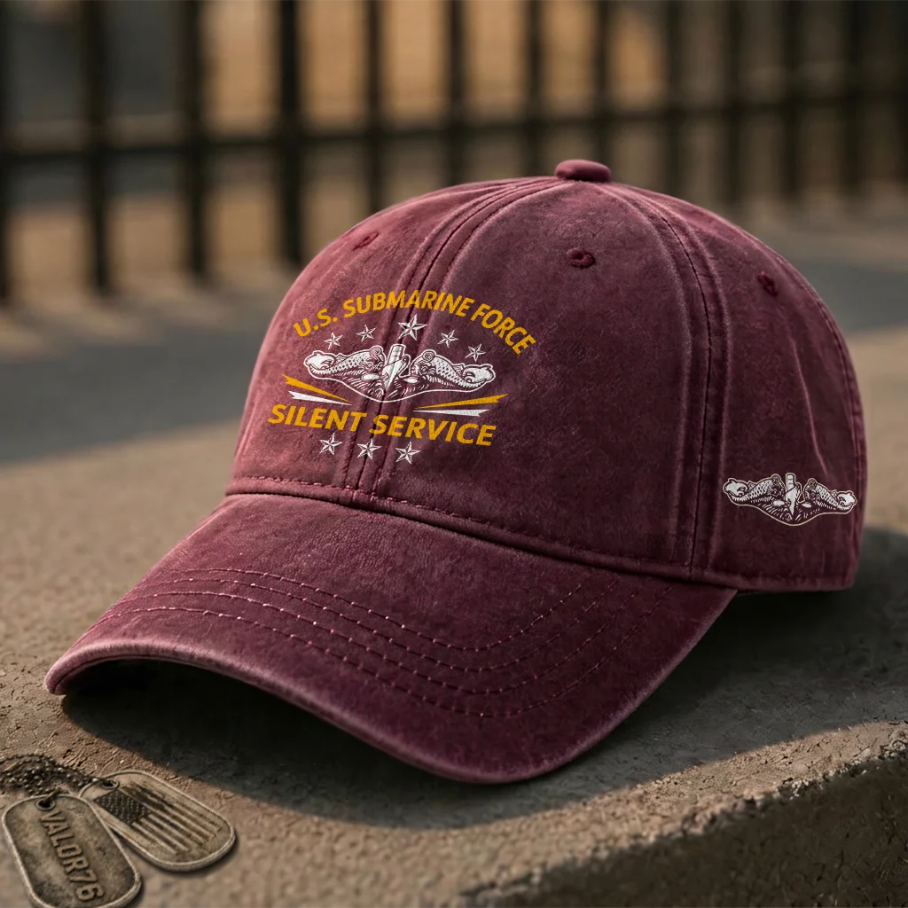 Silver Dolphins Navy Submarine Silent Service Cap