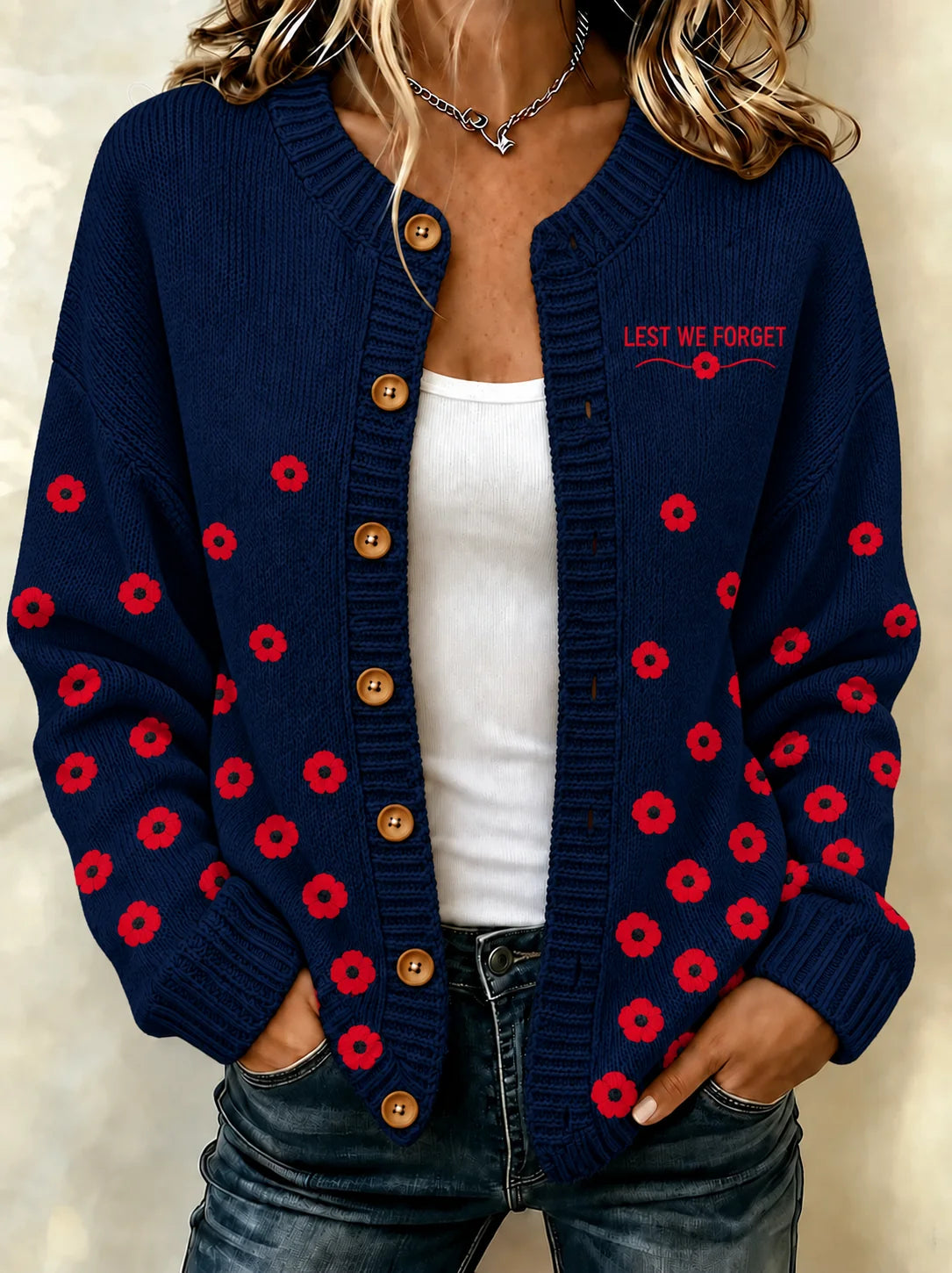women's Remembrance Day Cardigan