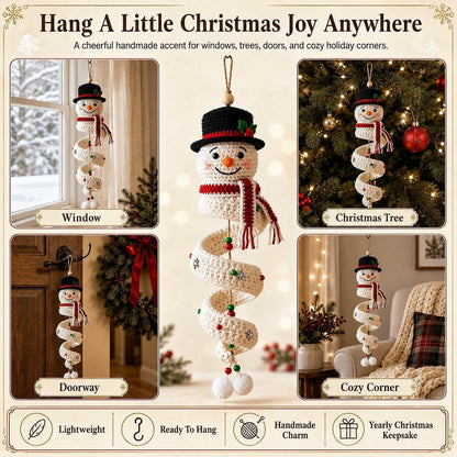 DIY Crochet Spiral Christmas Ornament Kit – 4 Beginner-Friendly Santa, Tree, Elf & Snowman Decorations