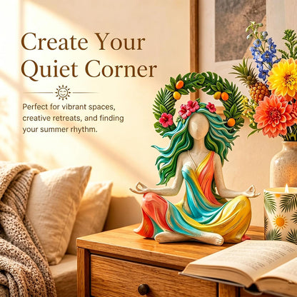 Serenity Growth Meditation Figurine – Crescent Moon Goddess Decor