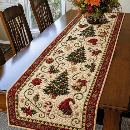 Reusable Autumn Pumpkin Quilted Table Runner – Farmhouse-Style Fall and Thanksgiving Table Decor