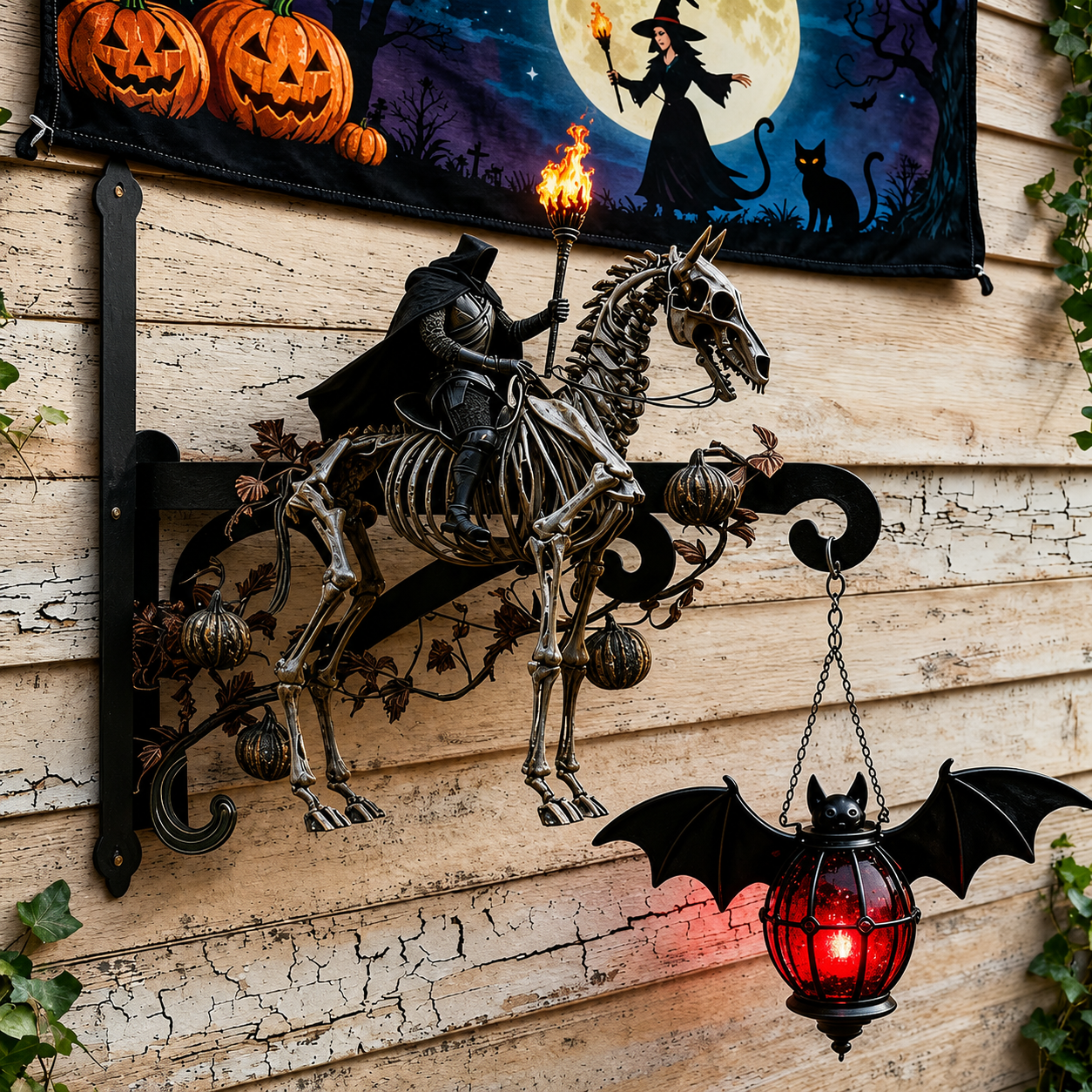 Halloween Decorative Wall Hook - Spooky Outdoor Metal Hanger For Porch & Garden Decor
