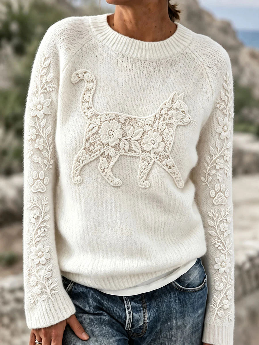 Women's Floral Cat Tops