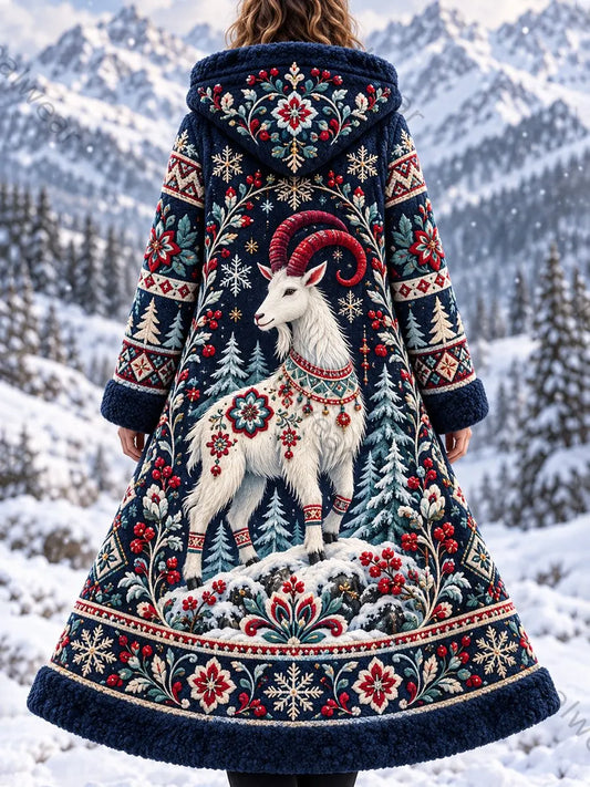 Women's Nordic Forest Animals  Flannel Jacket