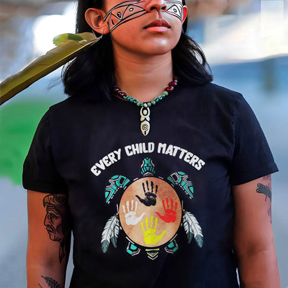Feather Hand Color On Turtle For Orange Shirt Day Unisex T-shirt/Hoodie/Sweatshirt