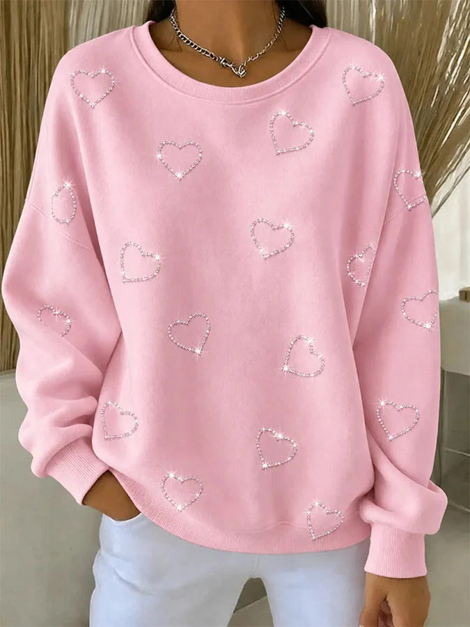 Women's Casual Printed Long-Sleeve Sweatshirt
