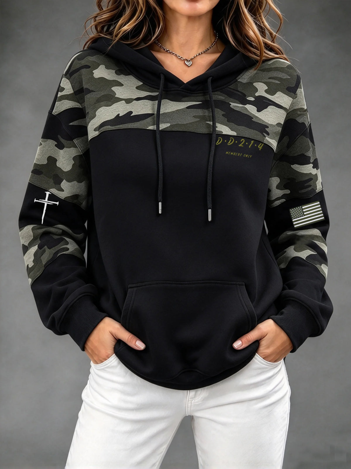 Women's Winter Jungle Camo "Faith" Hoodie