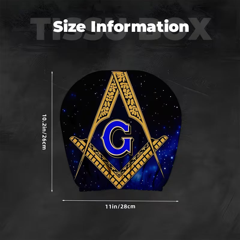 2PCS Freemason Emblem Car Headrest Covers – Masonic Auto Seat Accessories