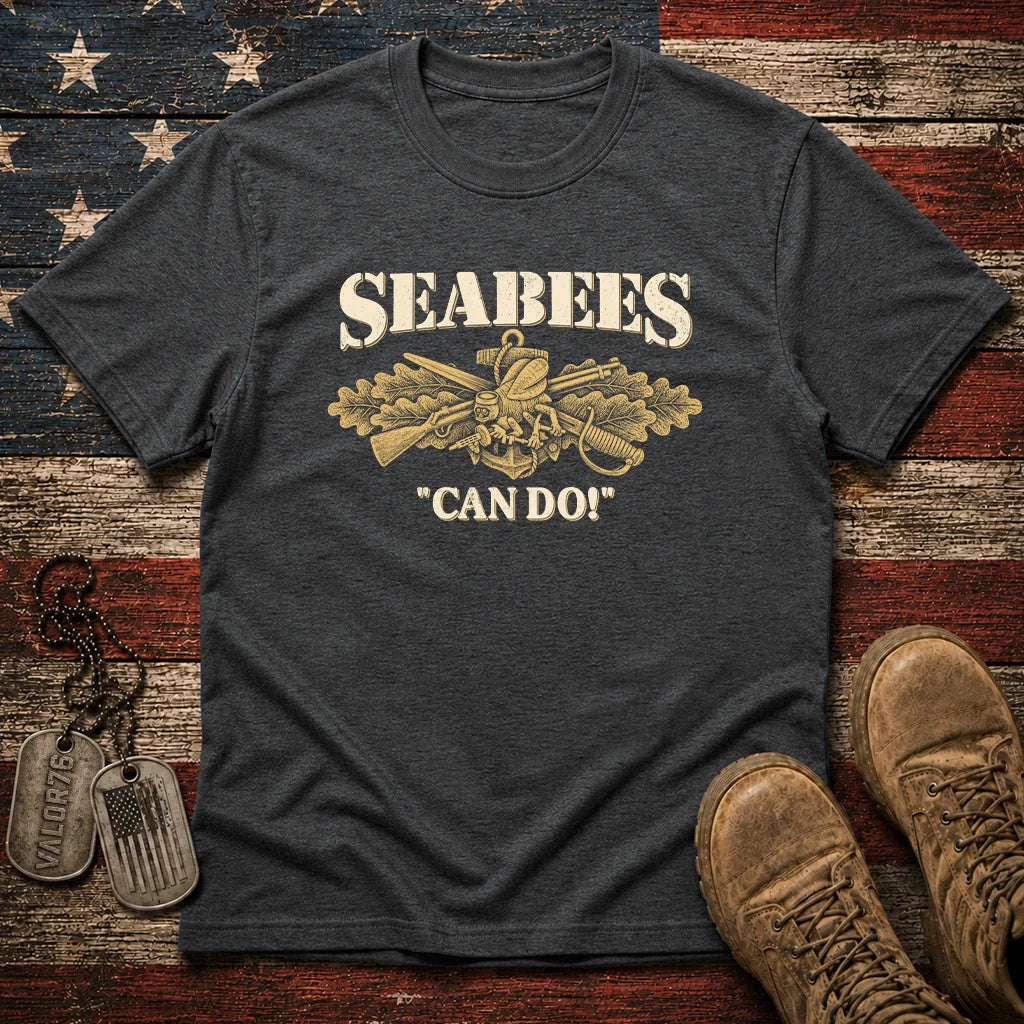 Seabees Can Do Gold Insignia Classic Tee