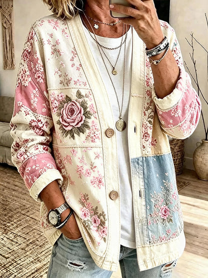 Women'S Casual Printed Cardigan