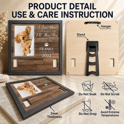 Custom Pet Memorial Collar Photo Frame – A personalized photo keepsake designed for dog and cat lovers