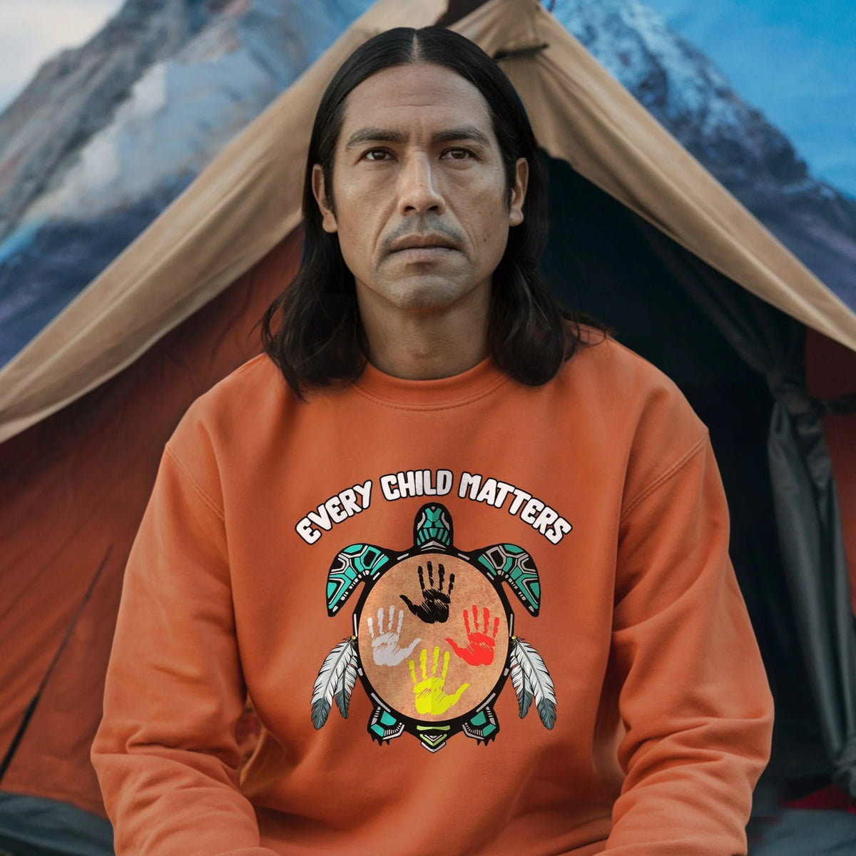 Feather Hand Color On Turtle For Orange Shirt Day Unisex T-shirt/Hoodie/Sweatshirt