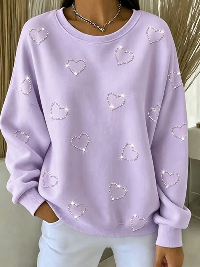 Women's Casual Printed Long-Sleeve Sweatshirt