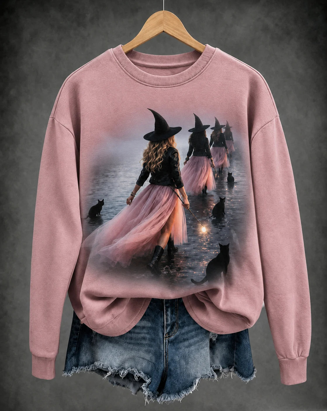 Ladies, in October we wear pink witch tops.