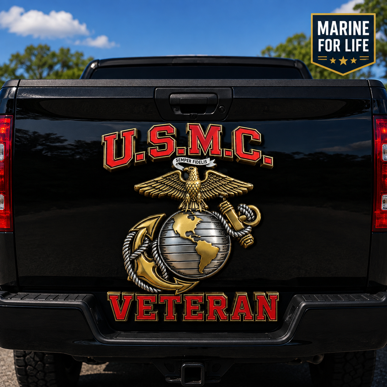 🇺🇸 Last Day Promo: 49% OFF 🎖️U.S. Marine Corps Veteran Car Emblem Metal Badge🔥