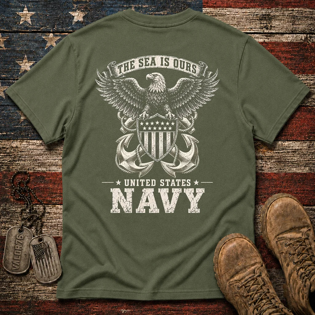 The Sea Is Ours Navy Classic Tee