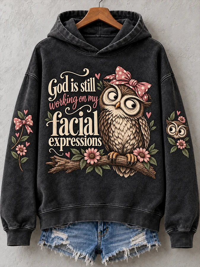 Women's Faith-Print Casual Hoodie