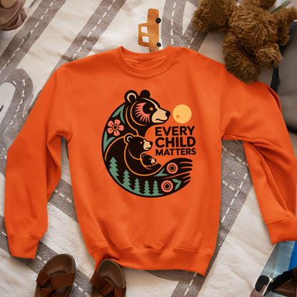 Sacred Bear Family Every Child Matters Orange Shirt Day Unisex T-shirt/Hoodie/Sweatshirt