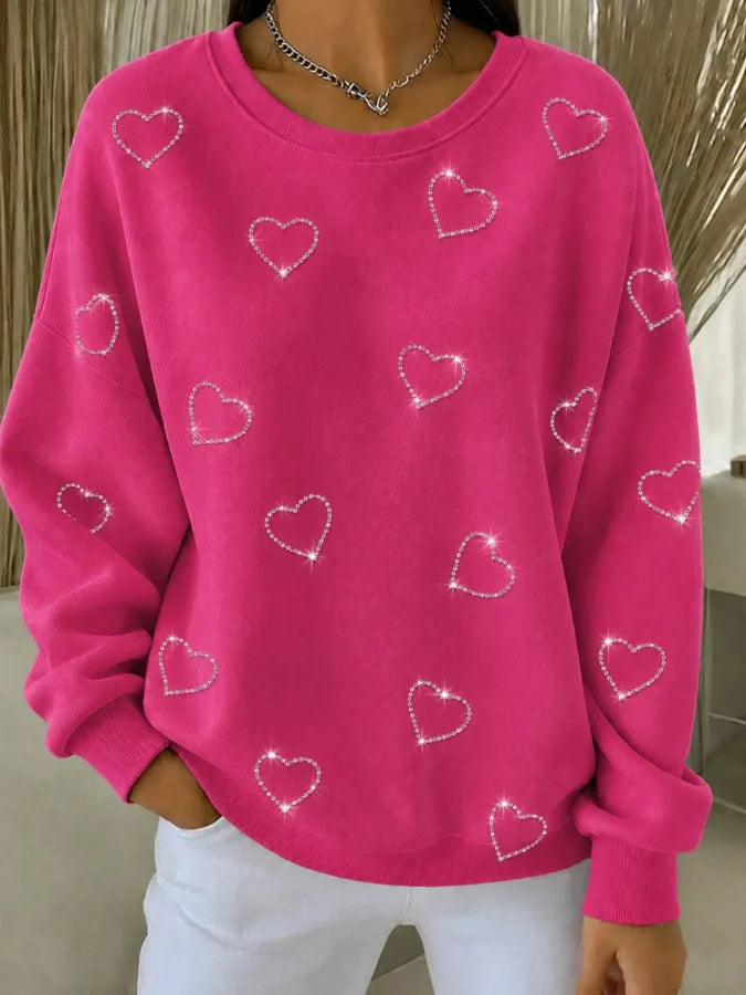 Women's Casual Printed Long-Sleeve Sweatshirt