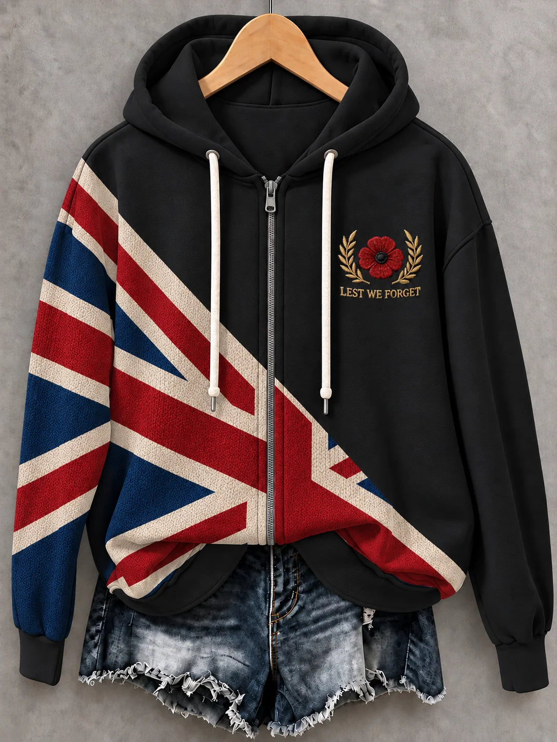 Women's Remembrance Day Zip-Up Hoodie