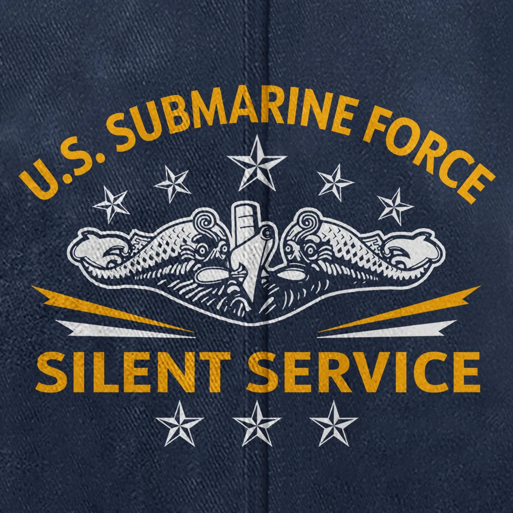 Silver Dolphins Navy Submarine Silent Service Cap