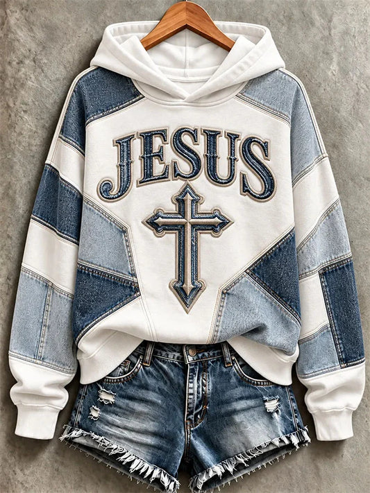 Women's Casual Printed Hooded Sweatshirt