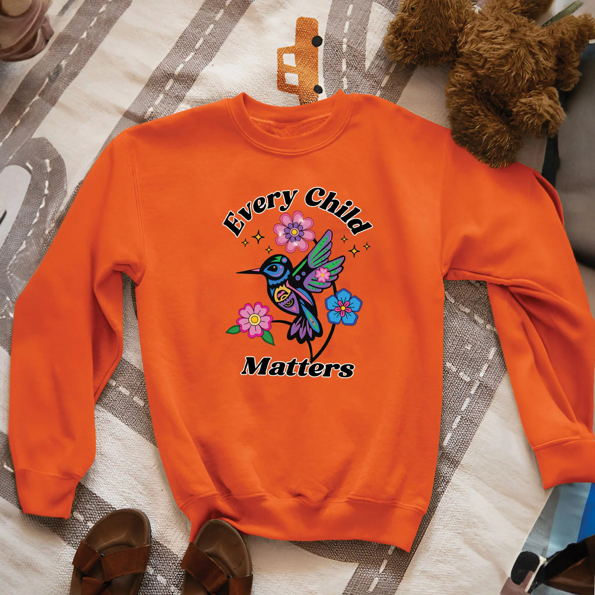Every Child Matters Hummingbird Orange Native American Unisex T-shirt/Hoodie/Sweatshirt