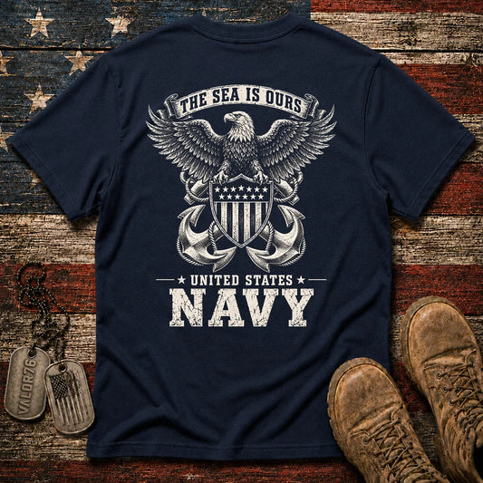 The Sea Is Ours Navy Classic Tee